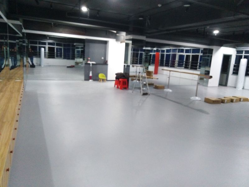 湖南长沙个人舞蹈室小丑地胶施工案例