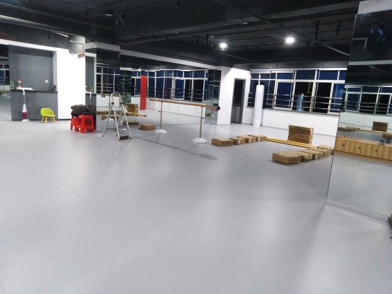 湖南长沙个人舞蹈室小丑地胶施工案例